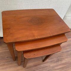 Üçlü Ahşap Zigon Sehpa